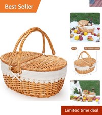Charming Wicker Picnic Hamper