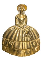 Vintage Brass Crinoline Lady