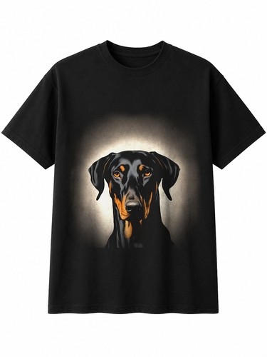 Charcoal doberman arch - doberman, dog