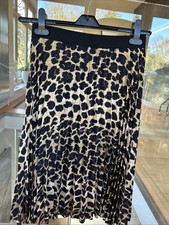 Zara Basics Pleated Skirt Leopard Print Size Small BNWT