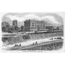 WITHERNSEA Yorkshire - Antique Print 1855