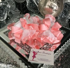 ?Spanish Ruffle detail Frilly Ankle Socks Diamanté Bow ? Custom Baby Girls  ❤️