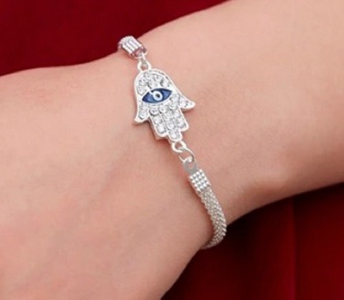 Silver bracelet hamsa - bracelet,