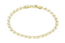 9ct Yellow Gold Heart Bracelet