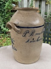 Antique Stoneware Jar T. R
