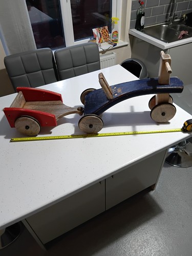 Toddler wooden ride toy - wooden,
