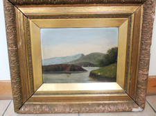 Lake District antique Oil painting Edwardian 1902 E Beaumont     SLEEPER