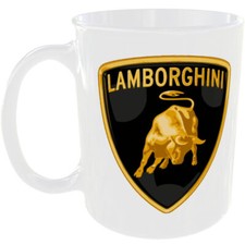 LAMBORGHINI MUG CAR VAN CLASSIC LOGO BADGE GARAGE MECHANIC DEALER OWNER GIFT CUP