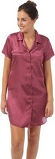 Ladies Button Front Satin
