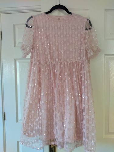 Next girls size pink sequin - size, 15