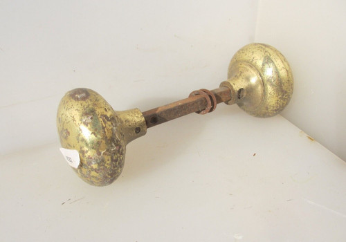 Vintage brass door knobs - brass,
