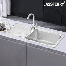 JASSFERRY Stainless Steel Kitchen Sink Reversible Drainer  1 Bowl 1000 x 500 MM