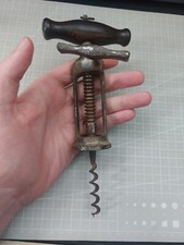 Vintage Lund Corkscrew with Wooden Handle - Well Worn
