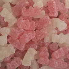 Pink white fizzy - white, teddy