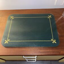 Green glass Work Top protector chopping board Fleur de Lys￼