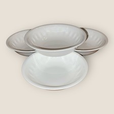 Wedgwood Colosseum 4x Dessert Fruit Bowls 6” White Bone China Excellent