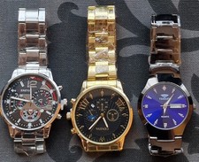 New Mens Wristwatch Joblot Suit Trader Bootsaler Etc X3 Watches VGC #3