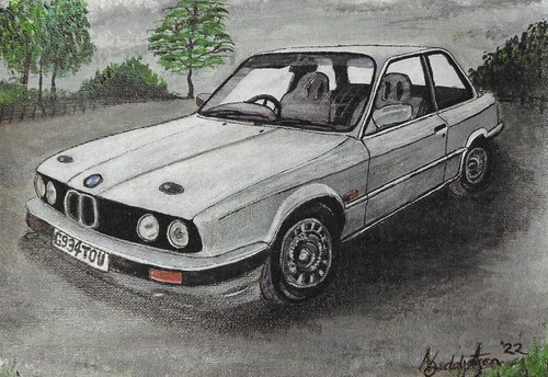 Bmw e30 - greeting, card)