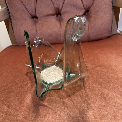 Vintage green glass swan - vintage,
