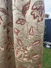EXCELLENT &Luxurious QUALITY Brocade Single DOOR Curtain. Gold/russet Colour.
