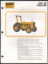 1974 Massey Ferguson "MF 40" Industrial Tractor Brochure Leaflet