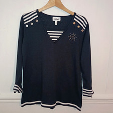 Afibel Womens Jumper Navy Blue