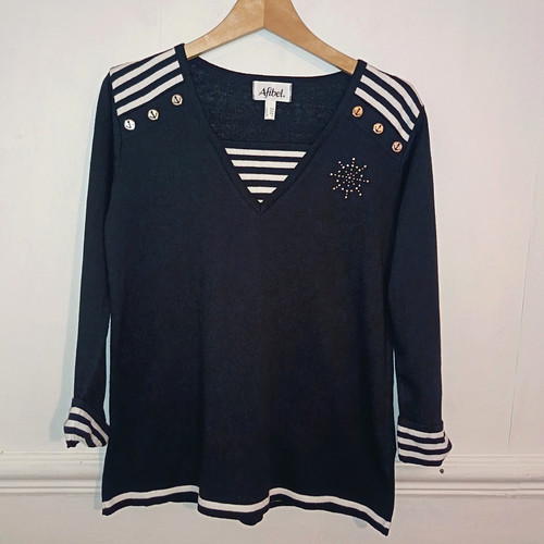 Afibel womens jumper navy - womens,