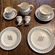 Eric Ravilious Wedgwood breakfast set . Vintage 1950s Persephone in Grey VGC