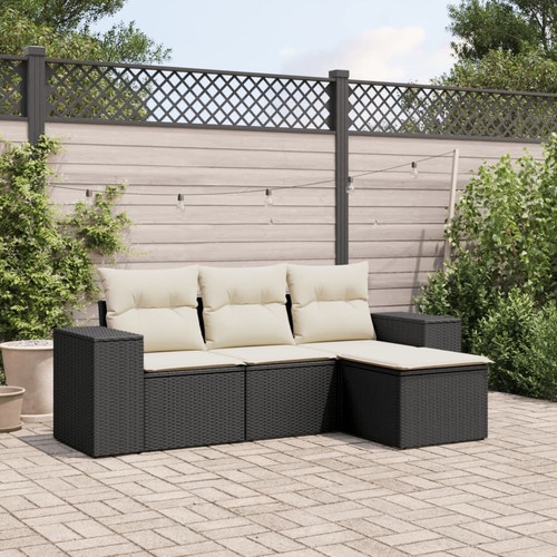 Garden sofa set black cream - garden,
