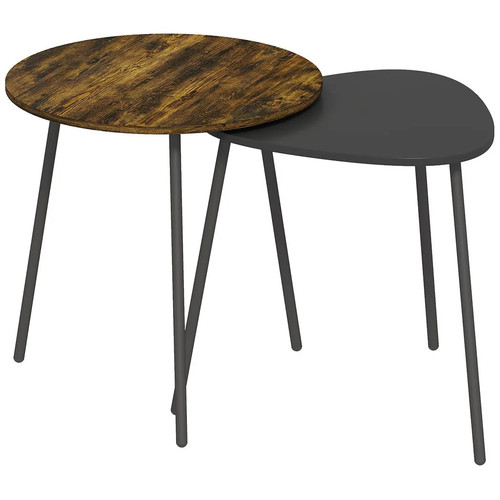 Homcom nesting side table - homcom, set