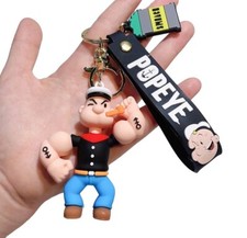 Popeye Novelty Keyring Popeye The Sailor Man 3D Rubber Keychain