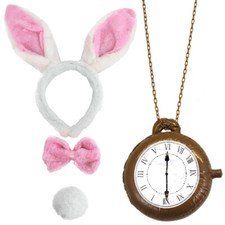 WHITE FUR RABBIT EARS COSTUME