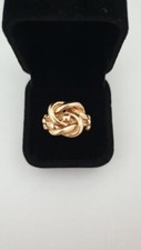 Mens Solid 9ct Yellow Gold Knot Ring, 375 Fully Hallmarked.