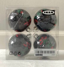 4 IKEA KOTTE Black Ornaments
