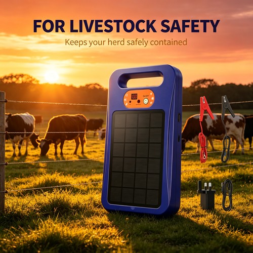 Solar electric fence energiser - solar,