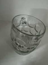 Vintage Half Pint Traditional Beer Glass Tankard Handle Dimple Crown 472