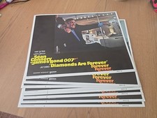 Full Set Of 1971 Diamonds Are Forever James Bond Lobby Cards Set Of 8