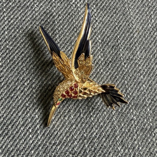 Vintage hummingbird brooch - vintage,