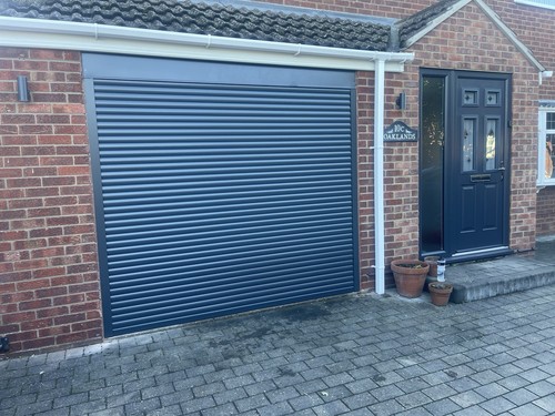 Roller garage door - garage,