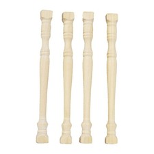 4x Classic 1/12 Dollhouse Wooden Balustrade for Furniture Table DIY Projects