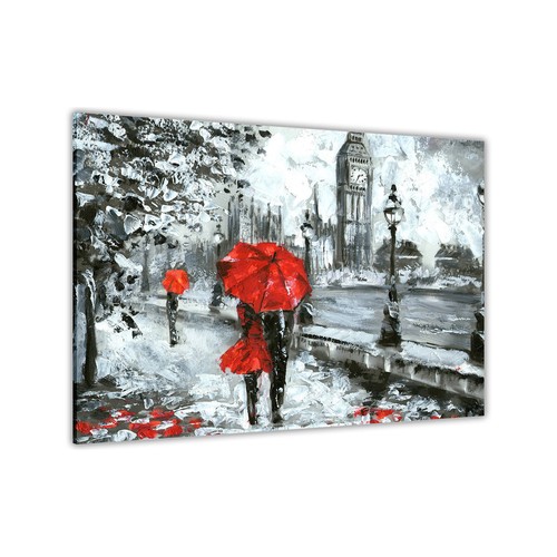London red umbrella canvas - london,