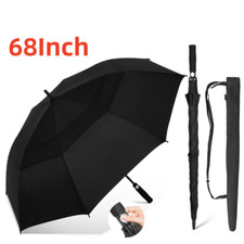 Extra Large Golf Umbrella Automatic Open Windproof Waterproof Dual Canopy Storm