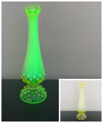 Fenton vaseline glass yellow - fenton,