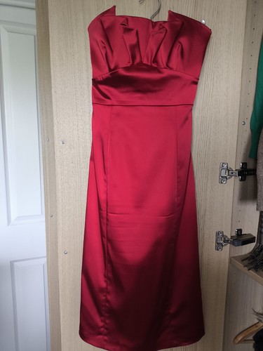 Coast red satin - satin, dress