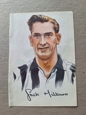 JACKIE MILBURN NEWCASTLE UNITED 1947 SIGNATURE SERIES FAMOUS FORWARDS CUT-OUT   