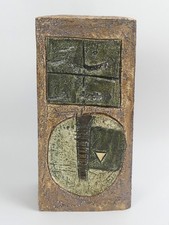 TROIKA CORNISH ART POTTERY RECTANGLE VASE ALISON BRIGDEN 1970'S