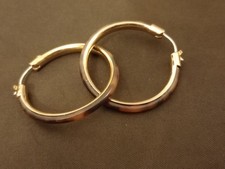 FOSSIL Faux Tortoise Shell Hoop Earrings, Gold Plated Stainless Steel.