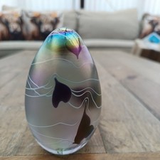 J.C 1989 HAND BLOWN IRIDIZED