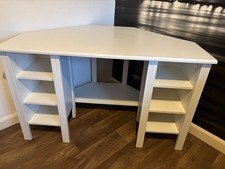 Ikea Brusali White Corner Desk