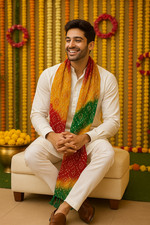 Mens Mehndi Wedding Scarf